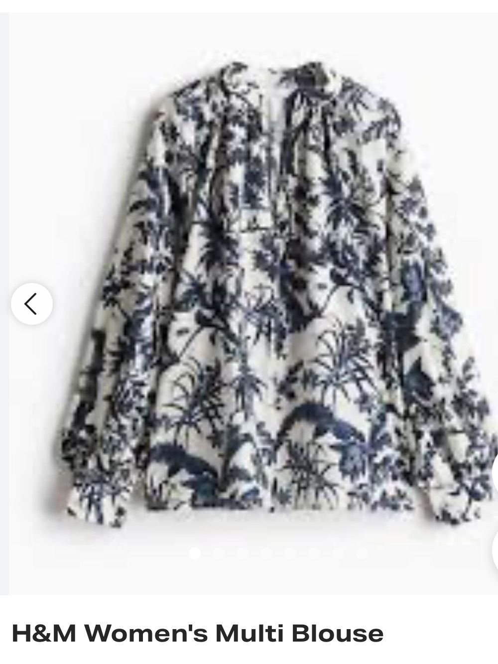 H&M OVERSIZED FLORAL BLOUSE  balloon sleeve. NWT.  SMALL. GR